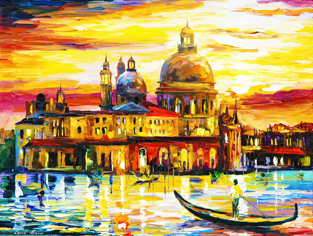 THE GOLDEN SKIES OF VENICE - ORIGINAL OIL PAINTING