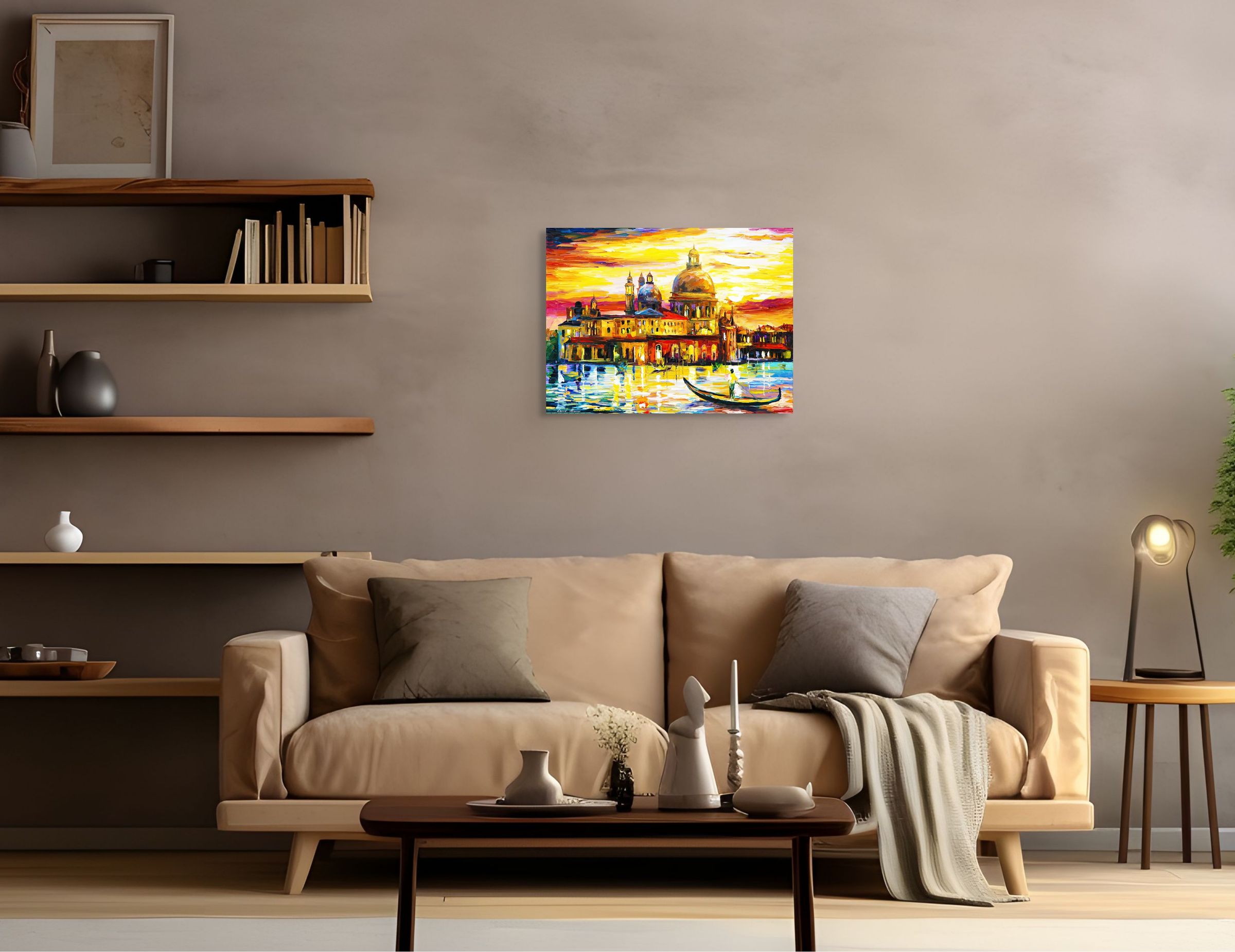 THE GOLDEN SKIES OF VENICE - ORIGINAL OIL PAINTING