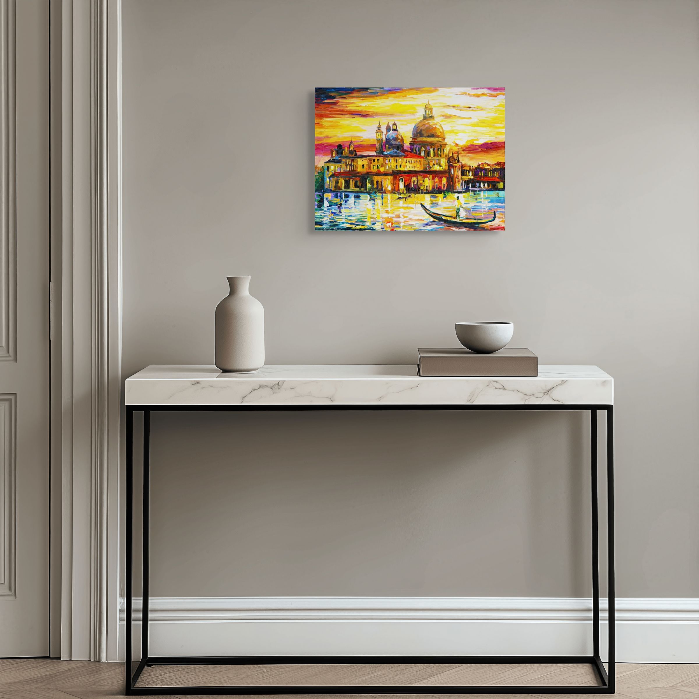 THE GOLDEN SKIES OF VENICE - ORIGINAL OIL PAINTING