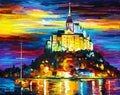 CASTLE ABOVE THE HARBOR - ORIGINAL OIL PAINTING