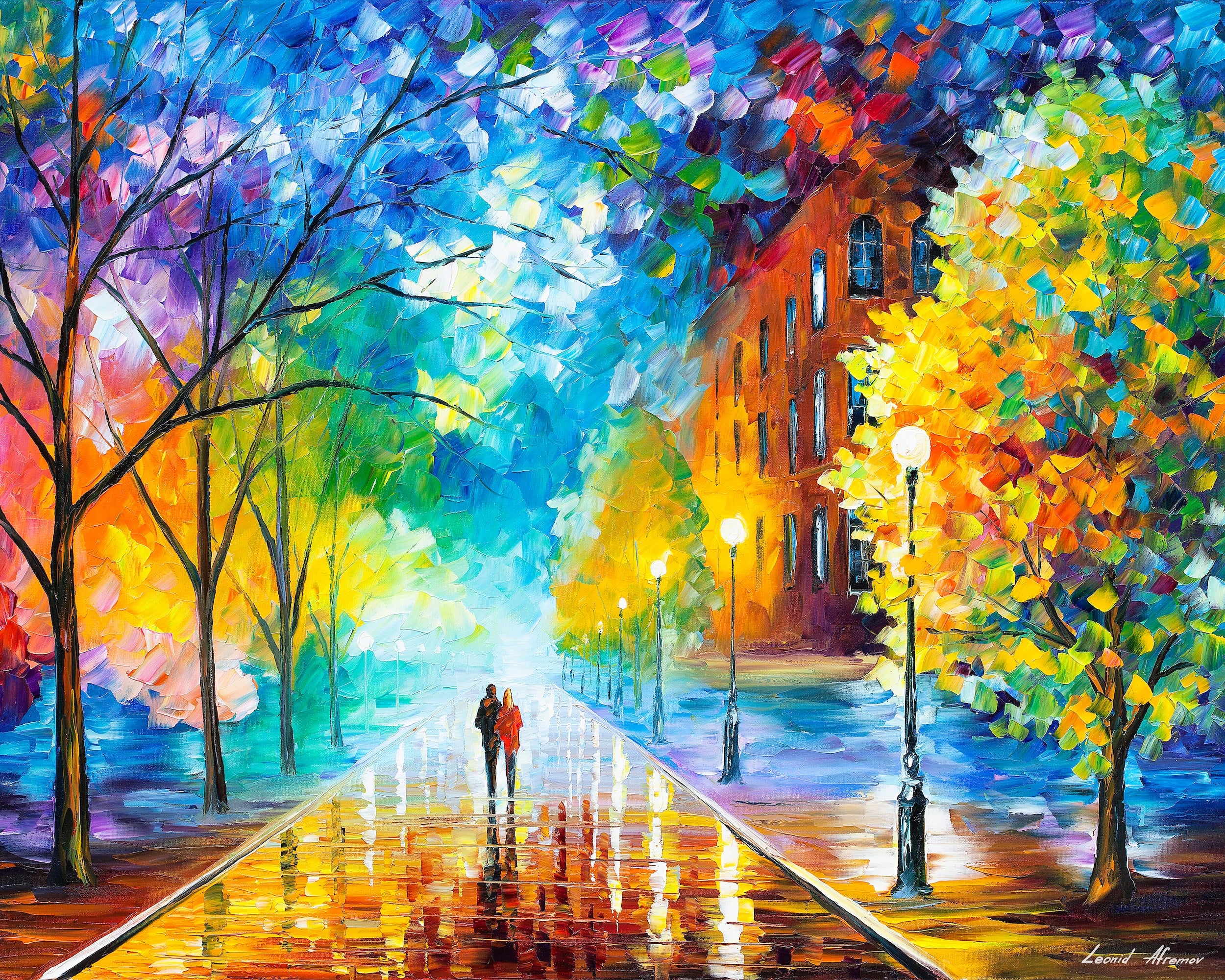 FRESHNESS OF COLD IN THE EVENING - ORIGINAL OIL PAINTING