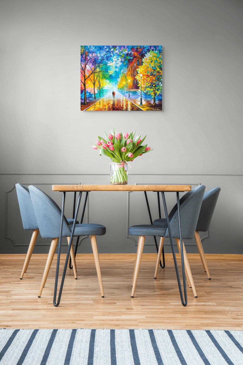 FRESHNESS OF COLD IN THE EVENING - ORIGINAL OIL PAINTING