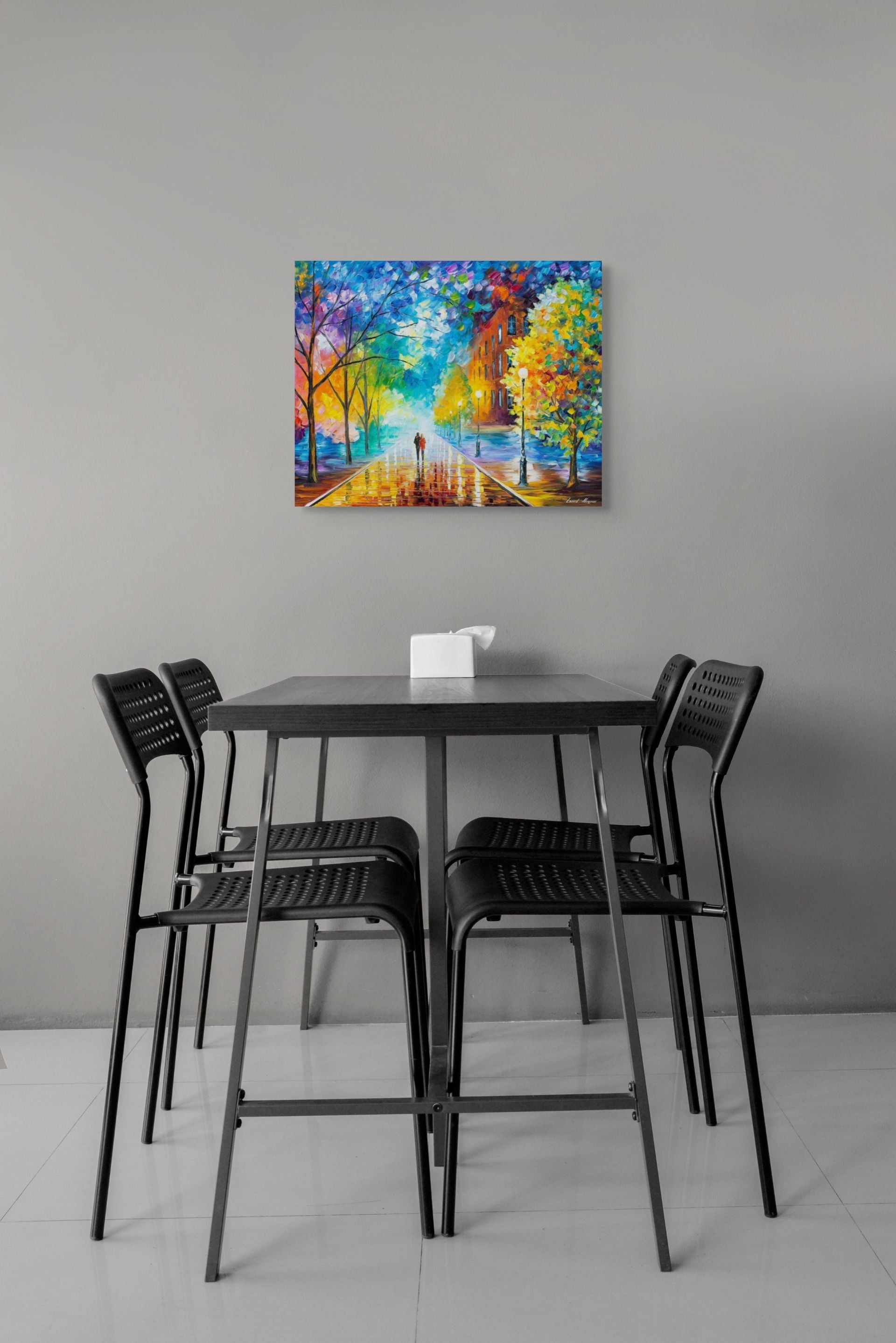 FRESHNESS OF COLD IN THE EVENING - ORIGINAL OIL PAINTING