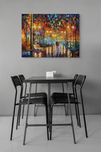 RAIN'S RUSTLE IN THE PARK - ORIGINAL OIL PAINTING