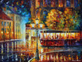 RAINY NIGHT TROLLEY - ORIGINAL OIL PAINTING