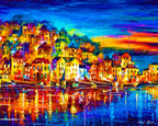 SMALL QUIET TOWN - ORIGINAL OIL PAINTING