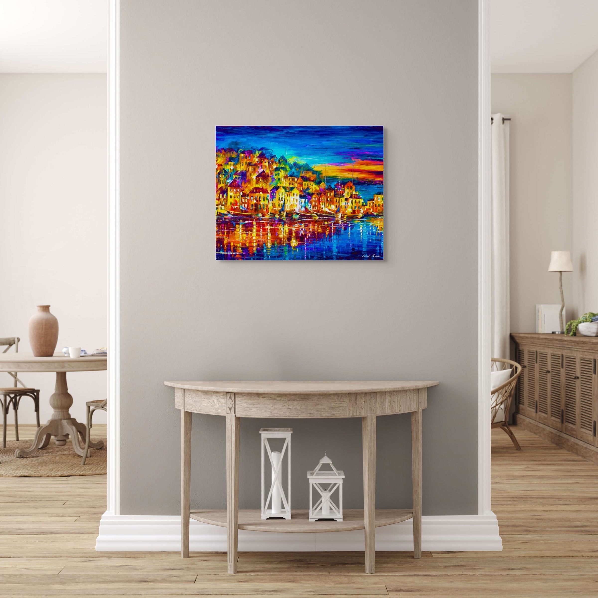SMALL QUIET TOWN - ORIGINAL OIL PAINTING