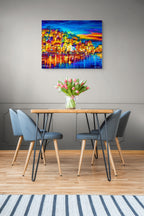 SMALL QUIET TOWN - ORIGINAL OIL PAINTING