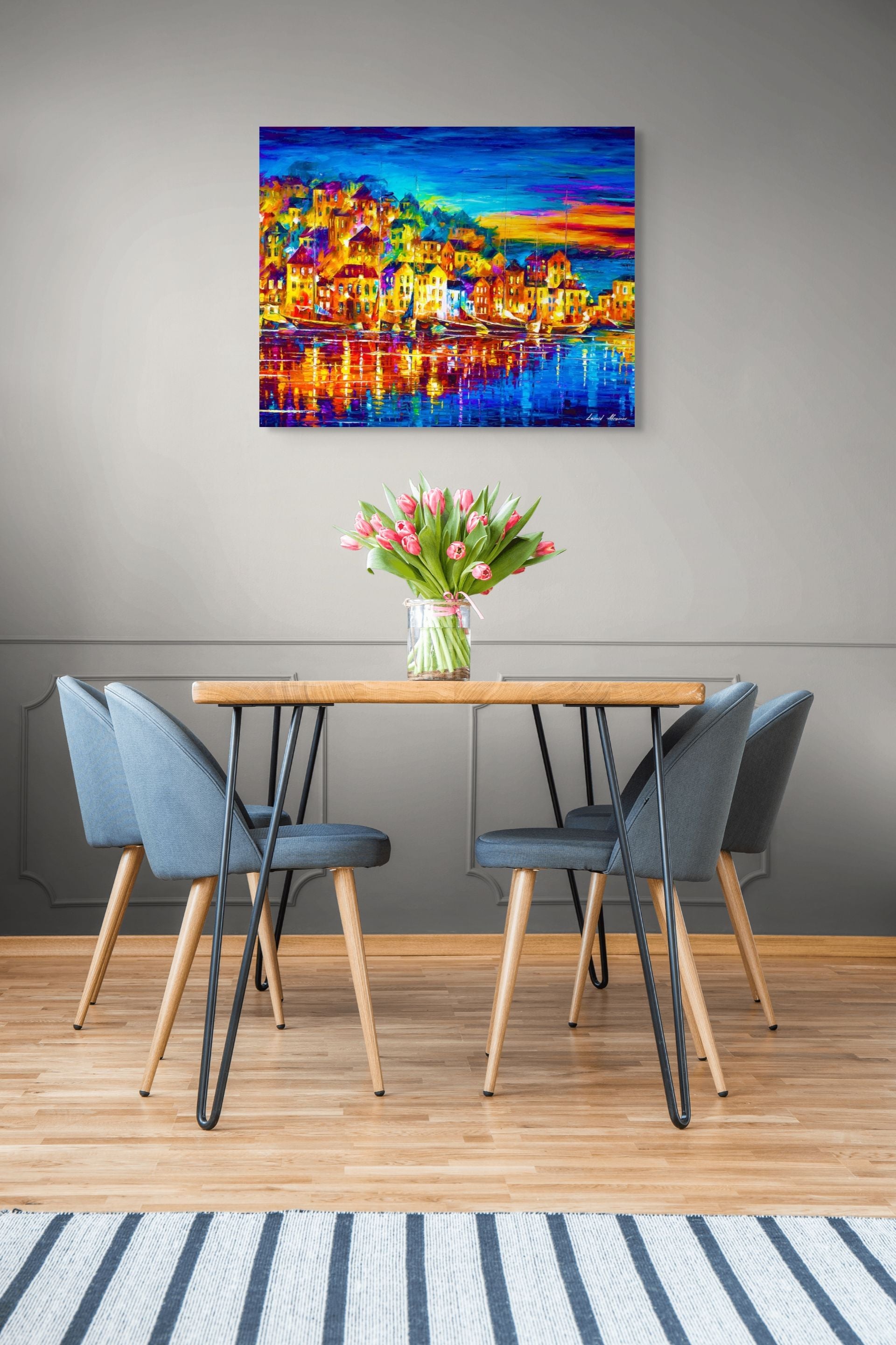 SMALL QUIET TOWN - ORIGINAL OIL PAINTING