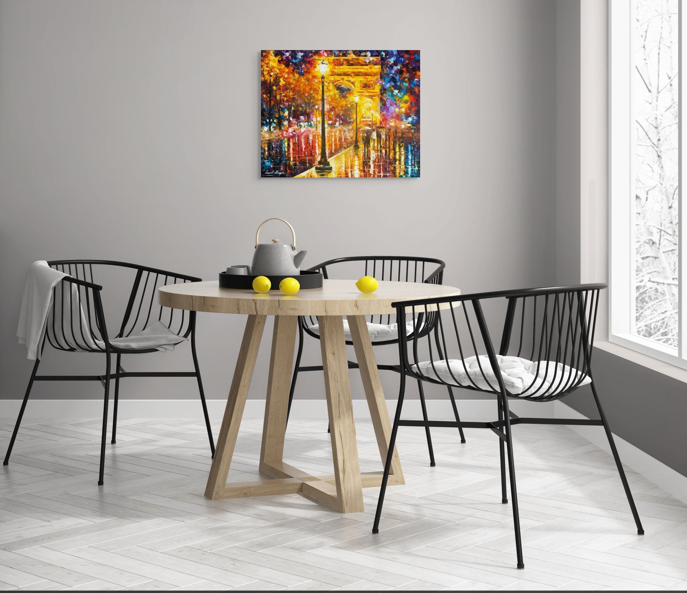 PARIS - CHAMPES ELISES - ORIGINAL OIL PAINTING