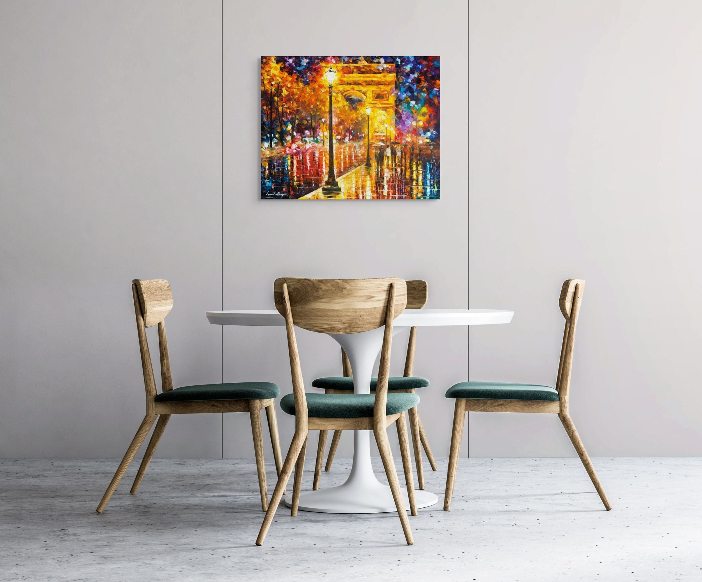PARIS - CHAMPES ELISES - ORIGINAL OIL PAINTING