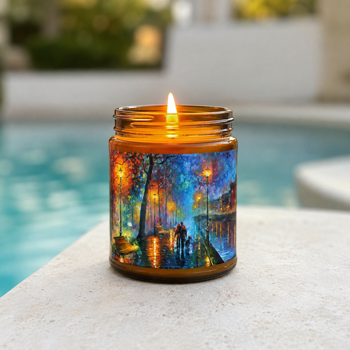 Melody Of The Night - Romantic 9oz Clear Jar Soy Wax Candle