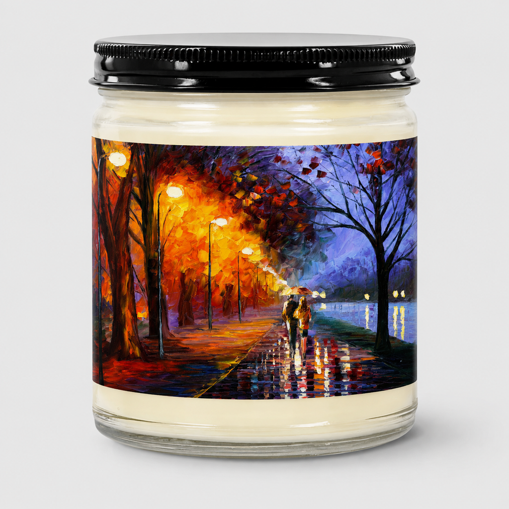 ALLEY BY THE LAKE - Romantic 9oz Clear Jar Soy Wax Candle