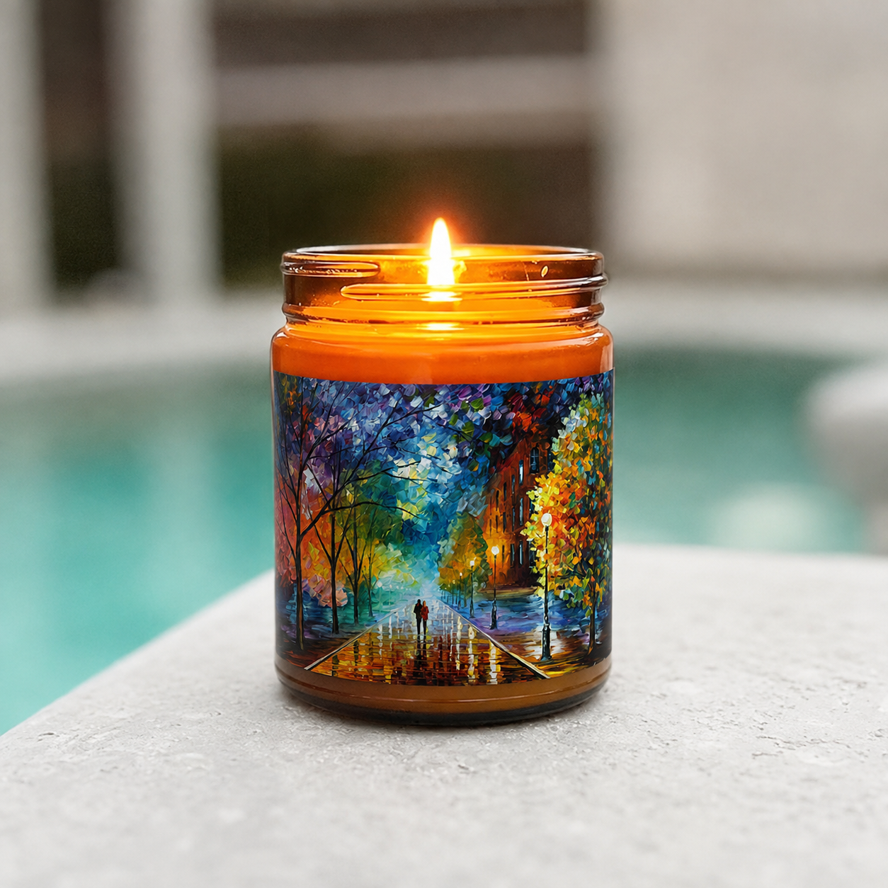 FRESHNESS OF COLD - Romantic 9oz Clear Jar Soy Wax Candle