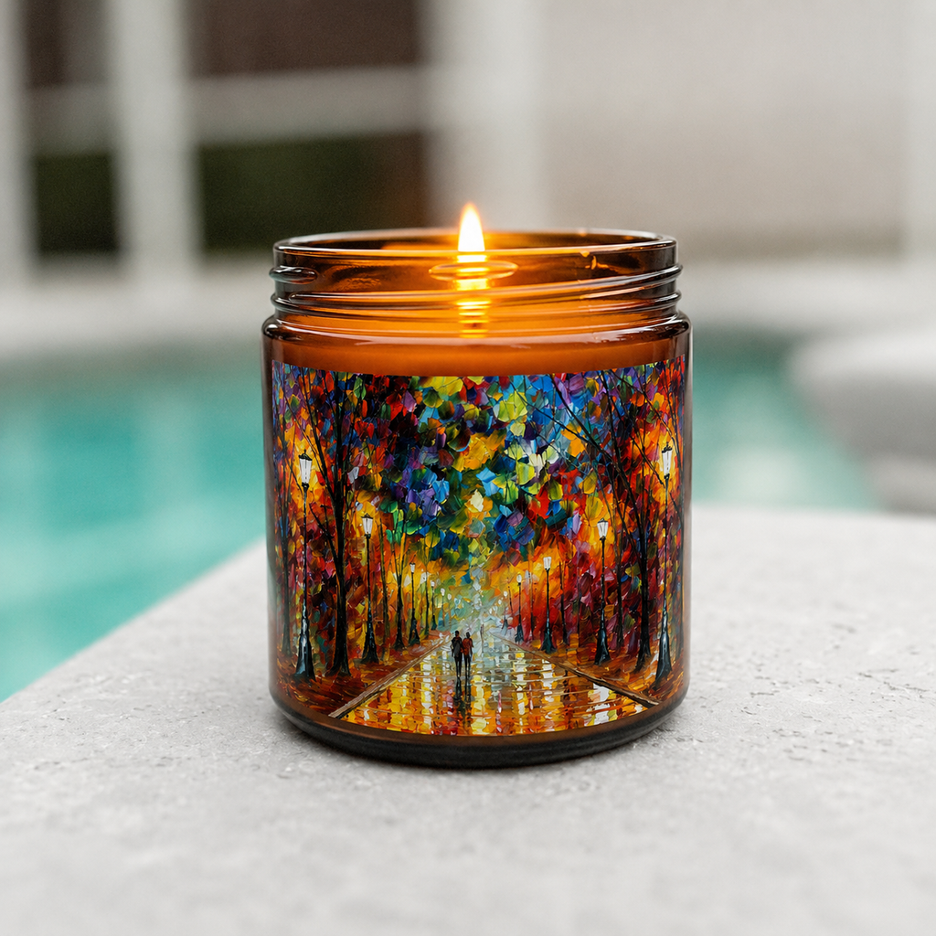 FAREWELL TO ANGER - Romantic 9oz Clear Jar Soy Wax Candle