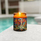 ROMANTIC STROLL - Romantic 9oz Clear Jar Soy Wax Candle