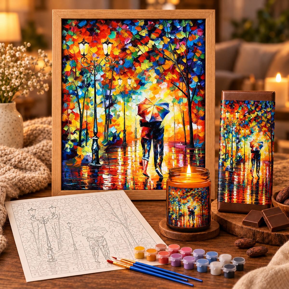 Romantic Date Set - COUPLE UNDER ONE UMBRELLA