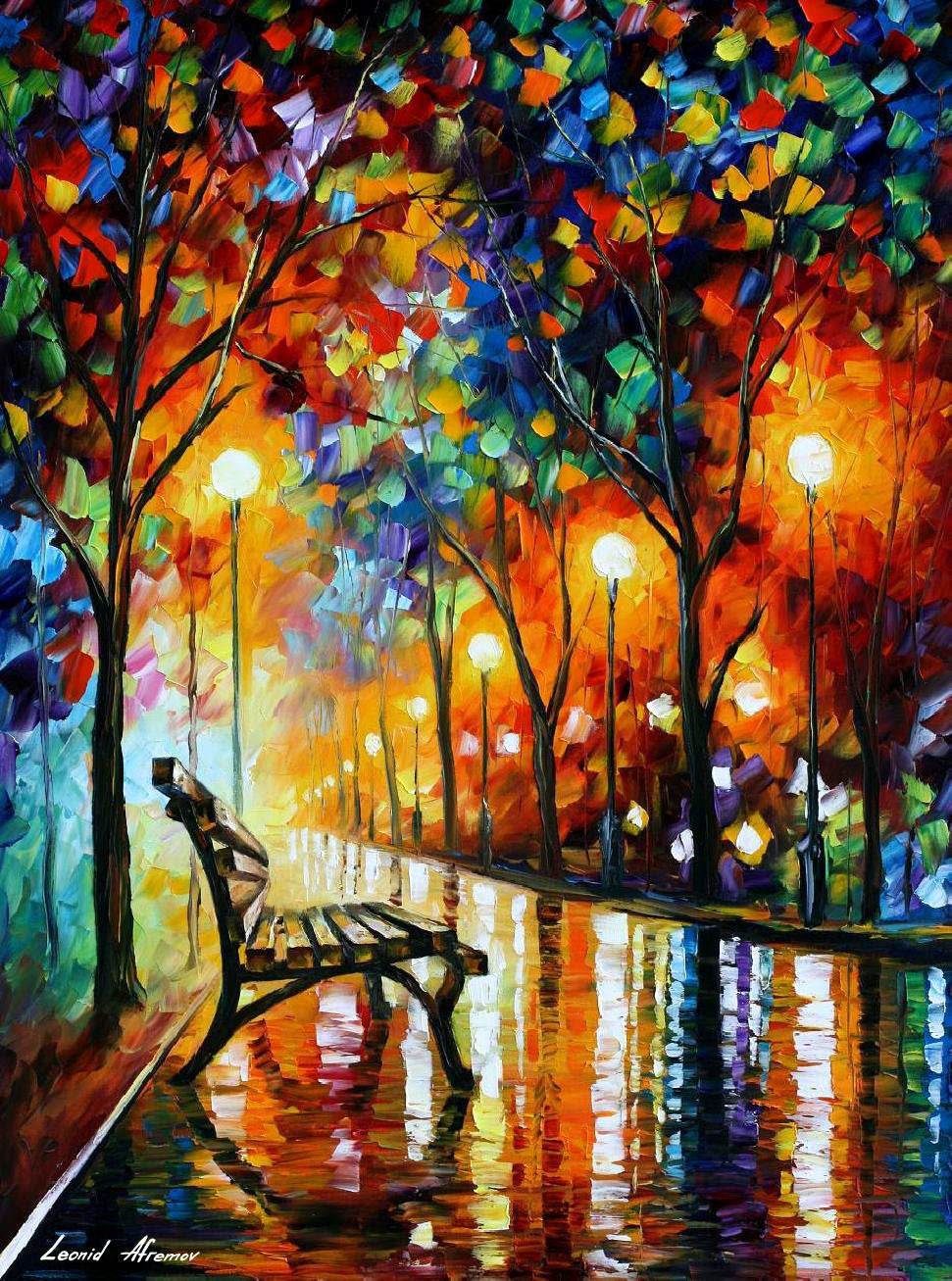 LONELINESS OF AUTUMN - ORIGINAL OIL PAINTING